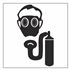 Hazard Symbol Decal - Respirator w/Oxygen - 1/2"